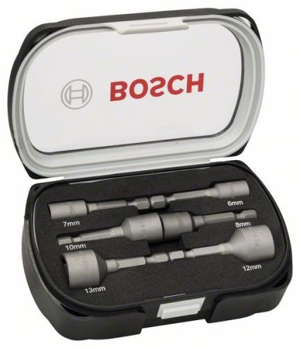 BOSCH 6-teiliger Steckschlüsselsatz 50 mm; 6, 7, 8, 10, 12, 13 mm 2608551079