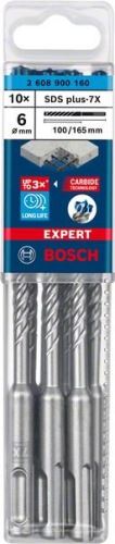 BOSCH EXPERT Bohrer SDS plus-7X, 6x100x165 10 Stück 2608900160