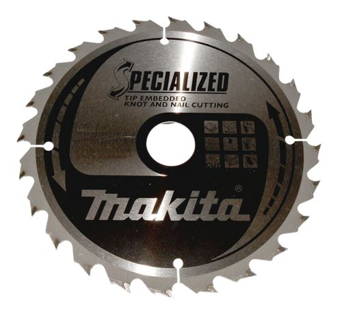 MAKITA Holzsägeblatt SPECIALIZED mit vertieften Zähnen 190x2x30 mm 24 Zähne B-33118