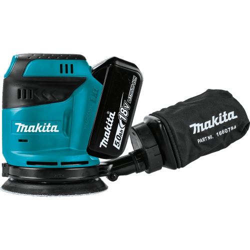 MAKITA Akku-Exzenterschleifer Li-Ion 18V/5,0Ah, Systainer DBO180RTJ