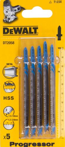 DeWALT Sägeblatt Progressor 100 mm für Metall, Bleche, Rohre bis 10 mm (5 Stück) DT2058