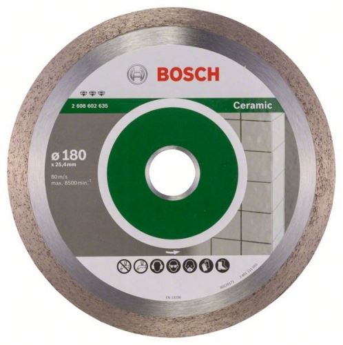 BOSCH Diamanttrennscheibe Best for Ceramic 180 x 25,40 x 2,2 x 10 mm 2608602635