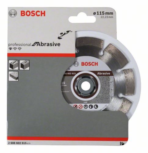 BOSCH Diamant-Trennscheibe Standard für Schleifmittel 115 x 22,23 x 6 x 7 mm 2608602615