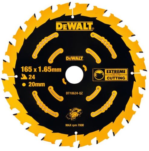 DeWALT Sägeblatt für AKU-Sägen zum Schneiden von Aluminium, ATB +20°, 165 x 20 mm, 40 Zähne DT10640