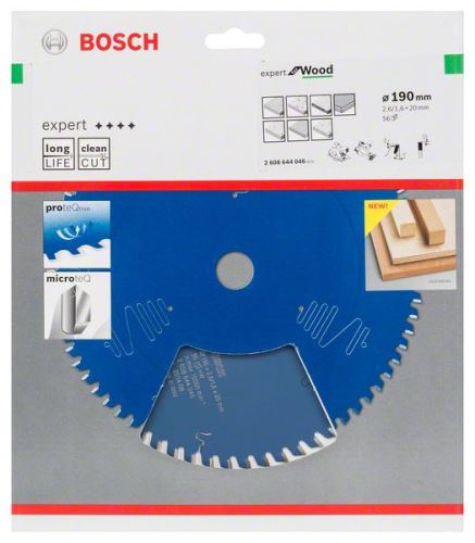 BOSCH Sägeblatt Expert für Holz 190 x 20 x 2,6 mm, 56 2608644046