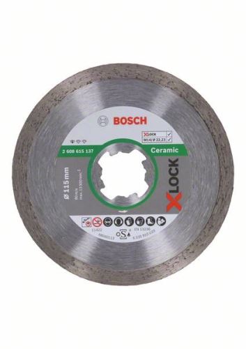 BOSCH X-LOCK Diamanttrennscheibe Standard für Keramiksystem 115 x 22,23 x 1,6 x 7 mm 2608615137